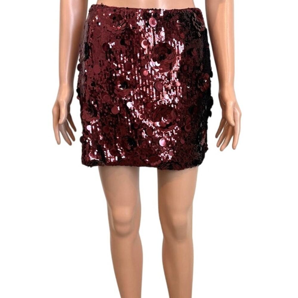 Hello Molly 4 disco reflections sequin stretch mini skirt SK2 3510